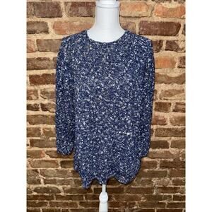 Fenn Wright & Manson Vintage Woman’s Blue Multi Color Size M Woven Sweater EUC